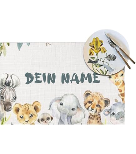 Wanapix Personalisiertes Tischset Für Kinder - 50x35 Cm Meerjungfrau Design Wasserdicht
