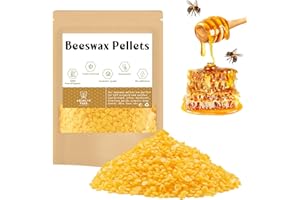 BOLOSA Beeswax Pellets, 200g Yellow Beeswax Pellets for Candle Making, Organic Beeswax Pellets Cosmetic Grade for DIY Candles, Skin, Body Care, Lip Balm and Soap Making Supplies
