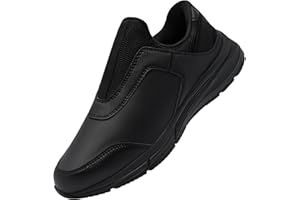 LARNMERN Zapatillas Cocina Hombre Antideslizante Slip-On Zapatos de Cocina Impermeable Zapatos de Trabajo Calzado Chef Hostelería Sin Puntera Comodidad Ligero