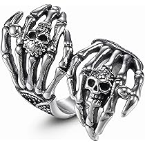 HIJONES Anello Uomo Acciaio Inossidabile 316L - Motivo Leone Biker Gotico - Anello Sigillo Da 18x18mm, Ipoallergenico, Antigraffio