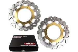 Arashi Front Brake Discs for MT 09 ABS 2014-2020/MT09 SP ABS 2018-2020/MT09 TRACER ABS 2015-2020/MT 09 SPORT TRACKER ABS 16/MT 09 STREET RALLY ABS 14-16 Motorcycle Accessories Gold