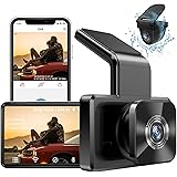 AUTOWOEL Dual Dash Cam with WiFi GPS, Front and Rear Camera with 3" IPS Screen, Dashboard Camera Full HD 1080P, 310°, WDR, HD