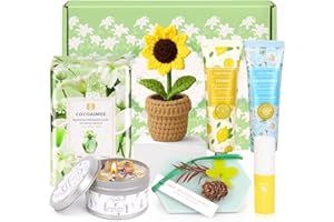 KERCAMKEL Geschenke für Frauen, Sonnenblume Wellness Geburtstagsgeschenk für Frauen, Personalisierte Entspannung Geschenkset Geschenkideen Geburtstag für Mama Beste Freundin Schwester Kollegin