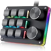 Gaming Keyboard,9 Keys Programmable One Hand Macro Mechanical Keyboard | Koolertron RGB Backlight Mechanical Gaming Keyboard