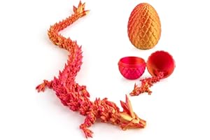 Jemmytu 3D Printed Dragon Egg, Mysterious Crystal Dragon Egg, Fidget Toy, Surprise Easter Eggs, Mythical Dragon Eggs (Rose Gold)