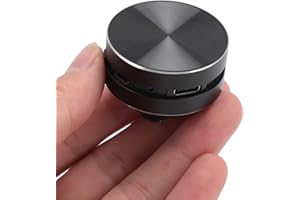 Diyeeni Głośnik z przewodnictwem kostnym, przenośny głośnik bezprzewodowy z radiem FM, mini głośnik stereo z przyssawką, wbudowany mikrofon, do łazienki, na plażę