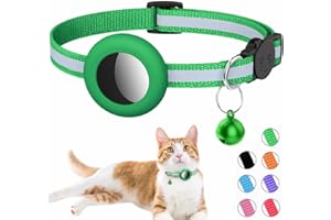 Simket Airtag, collare per gatti AirTag, con campana e supporto AirTag, compatibile con Apple Airtag, bellissimo collare per gatti con fibbia di sicurezza rimovibile, per gattini e cuccioli