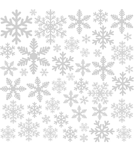 Nordstern Raamafbeeldingen Kerstmis 275 stickers - statisch hechtende winter raamdecoratie stickers - raam kerstdecoratie met sneeuwvlokken en