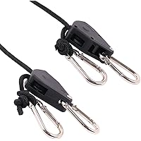 VIPARSPECTRA 1 Paar 1/8"Verstellbarer Seilaufhänger für schwere Lasten Ratschenhaken für Grow Room-Ausrüstung, 68 kg…