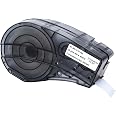 Ruban Étiqueteuse Brady BMP21 - Recharge Noir Sur Blanc 12.7mm X 6.4m - Compatible BMP21-LAB/PLUS