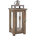 Stonebriar Decorative Wooden Candle Lantern, Use As Decoration for Birthday Parties, a Rustic Wedding Centerpiece, or Create a Relaxing Spa Setting, For Indoor or Outdoor Use, Small