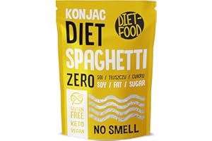 ‎DIET-FOOD Diet-Food Shirataki Spaghetti - Low Carb Bio Konjac Nudeln | 200 Gramm Kalorienarmes Veganes Essen, Fettfrei, Sojafrei, Glutenfrei Schlankheits Nudeln, Glucomannan