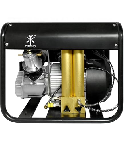 TUXING 4500Psi/300Bar Pcp Air Compressor, Diving Scuba Tank Air Compressor High Pressure Diving Compressor For Scuba Tank Pcp Rifle Paintball Air Gun Filling Station