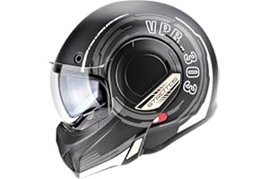 VIPER VPR F242 P/J Reverse Flip-Up Motorcycle Helmet - Double Visor Modular Jet Crash Helmet for Racing Sports Touring - Road Legal ECE 22.06 Approved Motorbike Helmets - XL