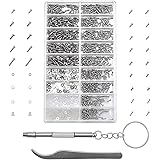 1000 Kits de Réparation de Lunettes à Vis Micro, avec un Brucelles et un Tournevis, pour Lunettes, Lunettes de Soleil, Montre