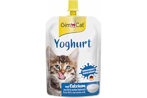 GimCat Yoghurt - Katzensnack aus echter laktosereduzierter Vollmilch mit Calcium für gesunde Knochen - 1 Beutel (1 x 150 g)
