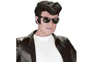 Bristol Novelty BW686 Greaser Wig, Black, One Size, Boxed World Book Day Halloween Halloween
