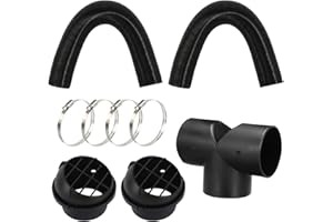 FASBET Diesel Heater Exhaust Pipe Set 75mm Heater Ducting T Piece Diesel Heater Ducting 75mm Tube for Diesel Heater Accessories Parking Heating Hose Night Heater Ducting Heater Pipe Kit Heater Outlet Hose