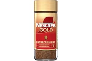 NESCAFÉ GOLD Entkoffeiniert, löslicher Bohnenkaffee, Instant-Kaffee aus erlesenen Kaffeebohnen, vollmundig & aromatisch, koffeinfrei, 1er Pack (1 x 95g)