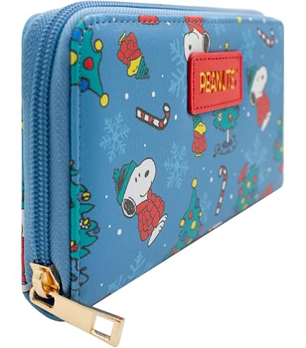 Loungefly Peanuts Snoopy - Portafoglio con zip spaventapasseri, marrone, taglia unica Loungefly Peanuts Snoopy - Portafoglio con zip spaventapasseri, marrone, taglia unica