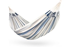 ‎LA SIESTA LA SIESTA® - Brisa - Klassische Doppel-Hängematte, handgefertigt in Kolumbien, mit 160 cm Breite für entspannte Momente drinnen und draußen. Blau