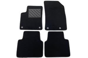 MTC AUTOMOTIVE Alfombrillas para Opel Crossland-X a Partir de 2017 a Medida, Antideslizantes, talonera de Goma Reforzada, Botones de fijación