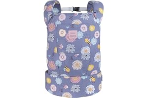 Bebamour Porta Muñecas para Niños Bolsa de Almacenaje de Accesorios para Muñecas Mochila Porta Juguetes de Peluche Porta Muñecas para Bebés(Black Flower)