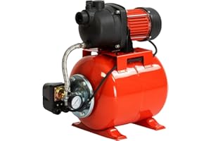 Grafner Hauswasserwerk 800 Watt (max. 5 bar, 20 Liter Kessel, Fördermenge 3500 Liter/Stunde, Start/Stop Automatik, Druckschalter, Manometer, Trockenlaufschutz) Hauswasserautomat Gartenpumpe