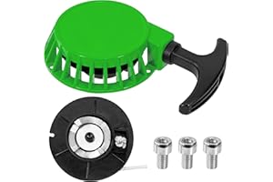 Tunejoy Seilzugstarter Motorrad Rücklaufstarter Easy Pull Starter Aluminium für Mini Zündung Motor Pocket Bike Mini Moto Kinderfahrrad 47cc 49cc Grün