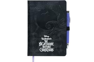 Grupo Erik Cuaderno Disney Pesadilla antes de Navidad con boligrafo proyector - Cuaderno A5 Premium - Cuaderno punteado/Libreta A5 hojas blancas - Cuaderno notas - Bloc de notas A5