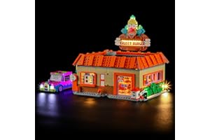 BRIKSMAX Kit luci 2.0 per Lego The Simpson Krusty Burger - Innovativa illuminazione a LED compatibile con icone Lego 10352 - Set Lego non incluso