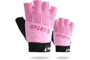 Keleily Gants Cyclisme Demi-Doigts,1paire Gants Vélo,Gants de Antidérapage Respirant vélo Demi-Doigts rembourrés Gants Enfant de Bike Gants de Cyclisme pour Enfants Gants de vélo pour Filles garçons