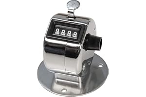 ‎MCPOWER McPower - Mechanischer Handzähler | mit Montagefuß, Metallgehäuse, 0-9.999 | Zählwerk für Sport, Veranstaltungen, Produktion, Inventur, Personen- oder Stückzählung
