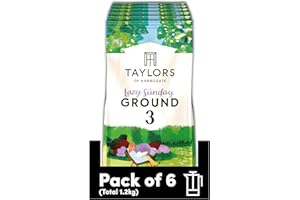 Taylors of Harrogate Lazy Sunday Ground Coffee, 200 g (Pack of 6 - Total 1.2kg)