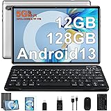 FACETEL Tablet 10 Zoll Android 13 Tablet PC mit 5G WLAN Octa-Core 2.0Ghz | 12GB RAM + 128GB ROM (TF 1TB) | FHD | Doppelkamera