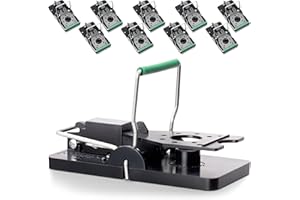 Pułapka na myszy GARDIGO® - 10 sztuk | Pułapka zatrzaskowa na myszy do zwalczania myszy | Wielokrotnego użytku, higieniczne | Stabilna pułapka plastikowa | Wąski do ciasnych przestrzeni | Pułapka na m