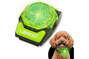 LaRoo Dog Lights for Night Walking,USB-C Rechargeable Dog Lights，Only 13g for Small Dogs, 3 Modes Waterproof LED Collar Charm for Nighttime Running,Pet Camping Essentials (Green)