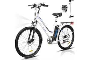 HITWAY Electric Bike, 26 inch E-bike Electric city bike for women and men, with 250W motor, 7 gear, 36V12AH removable lithium battery 35-90km