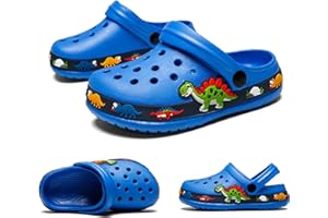 HITOPTEU Unisex Zoccoli Sabot Bambini Carino Sabot Ciabatte Dinosauro Sandali da Spiaggia Estivi Ciabatte da Giardino Muli Scarpe da Piscina Ragazzi Ragazze