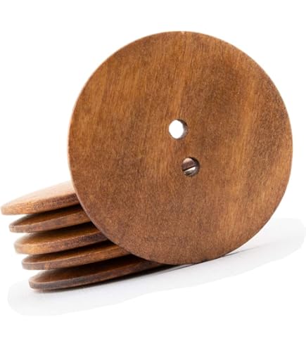 Bottoni Da 25 Mm Bottoni In Legno A 4 Fori Rotondi Tinti In Colori - Foto 4