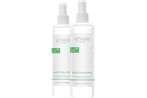 Vitabay Spray Aloe Vera Cheveux Visage Corps 99.9% 600ml - Spray Apres Soleil Coup de Soleil - Spray Aloe Vera Spray Hydratant Corps Aloe Vera Liquide - Gel Aloe Vera Cheveux - Aloe Vera Gel (Spray)
