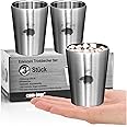3 Bicchieri In Acciaio Inossidabile 450ml COM-FOUR - Leggeri, Infrangibili, Senza BPA, Per Viaggio - Foto 5