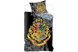 Brandmac Aps Harry Potter Contatto insieme Assestamento 2-teilig 100% Cotone Lenzuola 135x200 Fodera Cuscino 80x80 Tedesca Standardgroesse Hogwarts Gryffindor Slytherin
