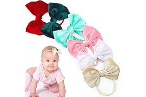 Votoko Set di 6 Fasce per Capelli Neonata, Neon Fascia Capelli in Velluto, Fascia per Neonato Morbidi e Carini per Neonati e Bambini Piccoli in 6 Colori