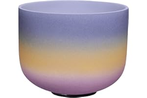 ENERGYSOUND Crystal Quartz Bowls 432 Hz A 3rd Eye Chakra Rainbow Frosted Quartz Crystal Singing Bowl 8 inch (20 cm) ___ Sound Healing & Yoga Meditation