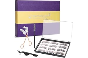 Chlffua Faux Cils Magnetique Naturel 3 Paires 3d Sans Colle Pour SéCurité RéUtilisable Faux Cils Magnetique Avec Applicateur Le Maquillage Quotidien Ou Les Rencontres, Mariages, FêTes