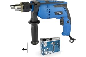 ECHO ENG ENG PRO Trapano a Percussione Elettrico 650W - Velocità Regolabile 0-3000 RPM - Doppia Funzione Martello Percussore, Impugnatura Aggiuntiva e Misuratore di Profondità - UM ET TP13