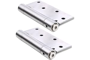 UHPPOTE 4 Pouces Charnière de Porte à Ressort Unique en Acier Inoxydable Fermé Automatiquement Confortable (Lot de 1 paire)
