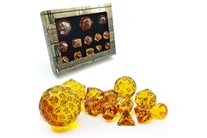 BESCON DICE Bescon Amber Complete Polyhedral Rpg Dice Set 13pcs D3-D100
