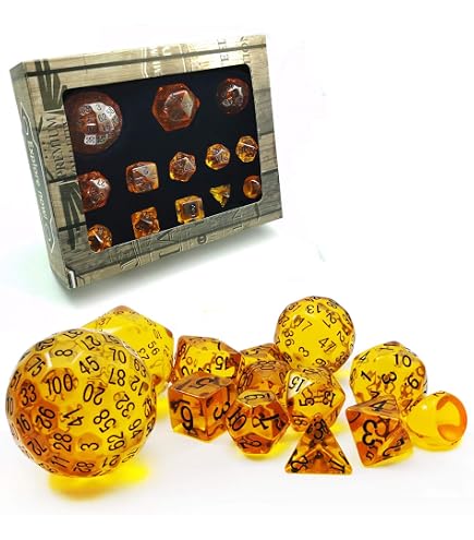 Kugelförmiges DND-Würfel-Set – 15-teilig, D3 Bis D100, Acryl, Für Pen & Paper Rollenspiele